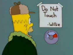 Do Not Touch Willie Simpsons Meme Template