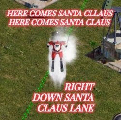 Here Comes Santa Claus Meme Template