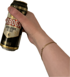 Hand holding Arboga 10,2 extra stark Meme Template