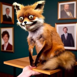 Taxidermy gone wrong fox 1 Meme Template