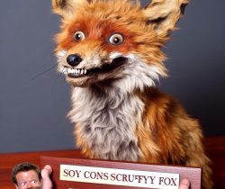Taxidermy gone wrong fox 2 Meme Template