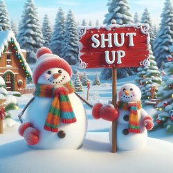 Christmas saying shut up Meme Template