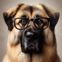 Dog wearing glasses, looking serious Meme Template