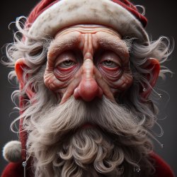 Brown skinned exhausted Santa on December 26th Meme Template