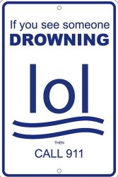 lol drowning sign Meme Template