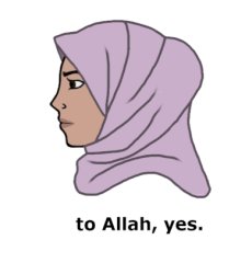Chad hijabi girl Meme Template