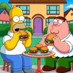 Homer && Peter Meme Template