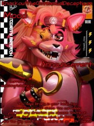 Knockout's Glamrock Foxy Announcement Template Meme Template