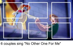 6 couples sing no other one for me Meme Template