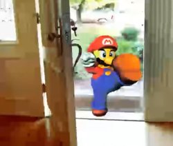 Mario kicking door open Meme Template