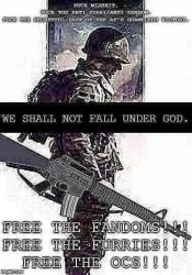 we Shall Not Fall Under God Meme Template