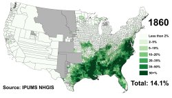 African-American Black population distribution USA 1860 Meme Template