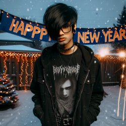 Sad emo because of happy new year Meme Template