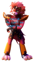 Glamrock Foxy saves our eyes Meme Template