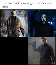 four most horrifying characters Meme Template