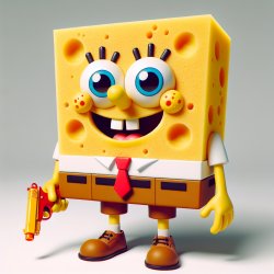 spongebob with a gun Meme Template