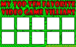 my top 10 favorite video game villains Meme Template