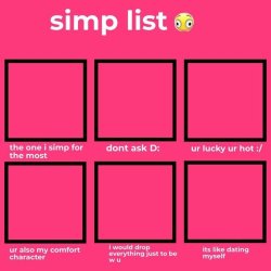 simp list Meme Template