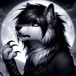 Emo furry wolf howling Meme Template