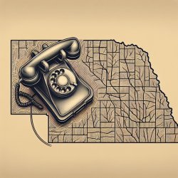 outline of Nebraska with a phone Meme Template