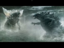 Legendary space godzilla vs legendary Godzilla Meme Template