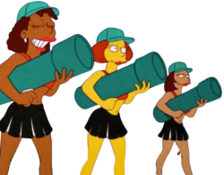 Simpsons T-Shirt Cannon Girls Transparent Background Meme Template