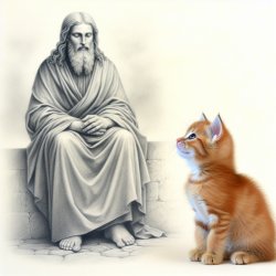 Kitten & Jesus Christ Meme Template