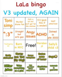 LaLa bingo (V3) Meme Template