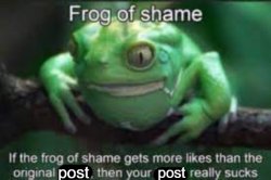 Frog of Shame Meme Template