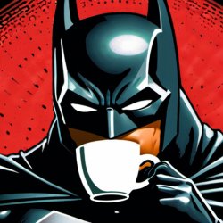 Batman Drinks Coffee Meme Template