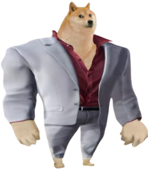 buff doge but better Meme Template