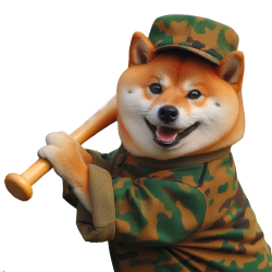 Shiba Inu in Camouflage Meme Template