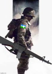 Eroican WWIV Soldier (Soldier-Defendant/Peace-Soldier) Meme Template