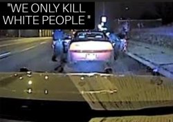 Racist cop tells woman not to worry "we only kill white people" Meme Template