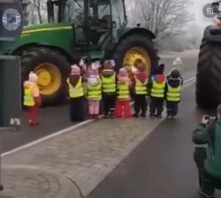 Farmer protest kids Meme Template