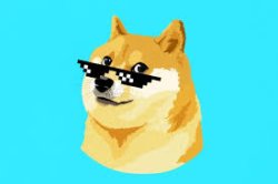 Doge with deal with it sunglasses Meme Template