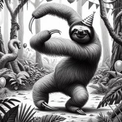 crazy birthday sloth dancing in the jungle Meme Template