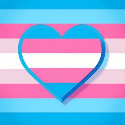 trans flag background colors with heart Meme Template