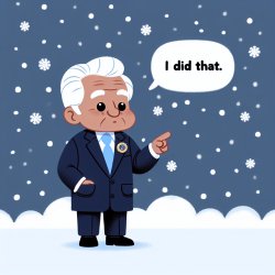 biden "I did that" snowstorm Meme Template