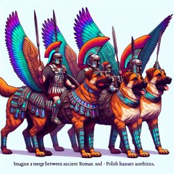 roman legion style polish hussars riding giant dogs Meme Template