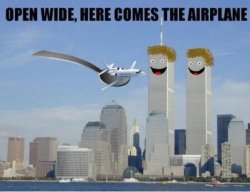 9/11 Here comes the aeroplane Meme Template