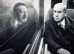 Netanyahu Hitler Train Mirror Meme Template