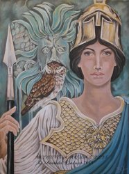 Minerva Athena goddess of wisdom, justice, art, trade, strategy Meme Template