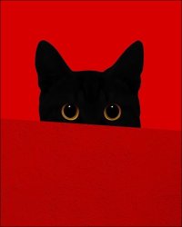 gatito negro ojos Meme Template