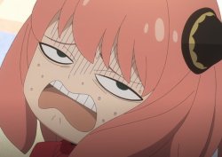 Anya is annoyed Meme Template