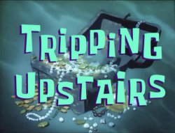 Tripping Upstairs title card Meme Template