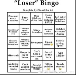 loser bingo Meme Template