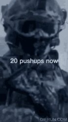 20 pushups now Meme Template