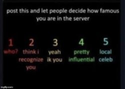 How famous are you? Meme Template