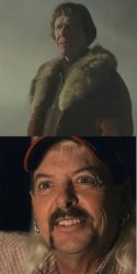 Ole Munch and Joe Exotic Meme Template